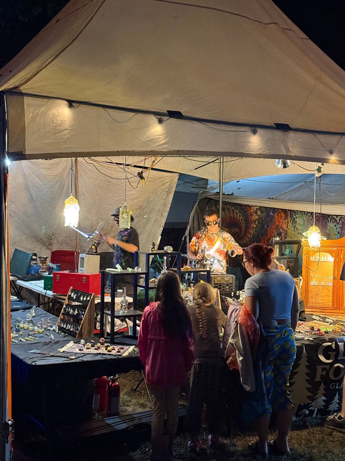 Live Lampworking at Music Festivals & Community events